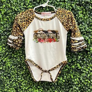 NWT Clover Cottage Cowgirl Leopard Baby Onesie